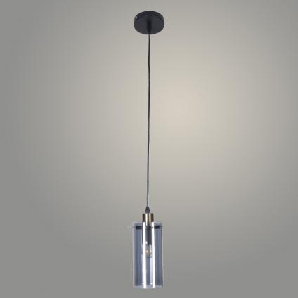 Подвес BK21107/1HQ BK+AB+SMOKE черный/дымчатый 1х40W E27 h1000, XLD22